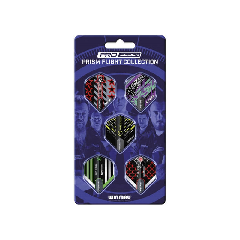 Winmau Pro Player Prism Flights - 5 pack